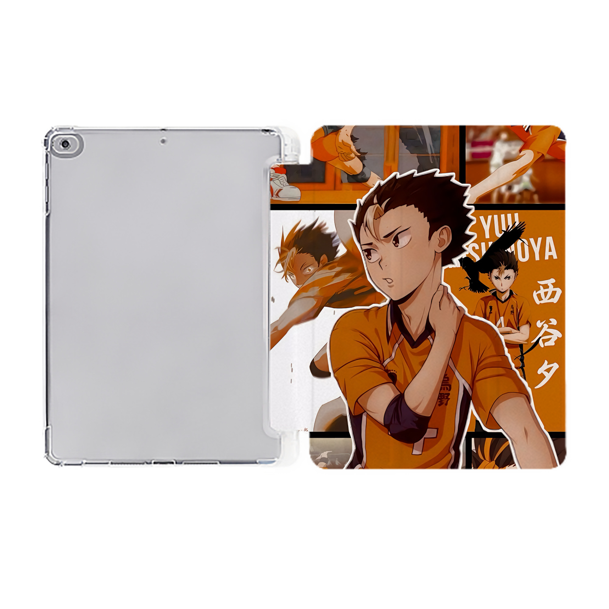 （画像用） ハイキュー!! Haikyu!! IPad ケース ペン収納付き 三つ折りスタンド PUレザー×シリコン 対応機種9.5/10.5/10.9インチ